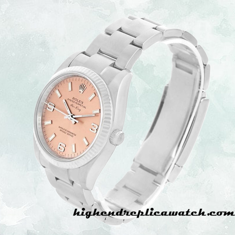 High End Replica Rolex Air-king Rolex Calibre 2813 114234PSO Men's Silver-tone - Image 3
