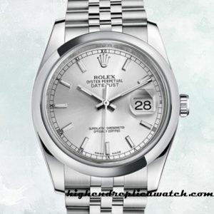 High End Replica Rolex Datejust Rolex Calibre 2836/2813 116200SSJ Men's Silver Dial Silver-tone