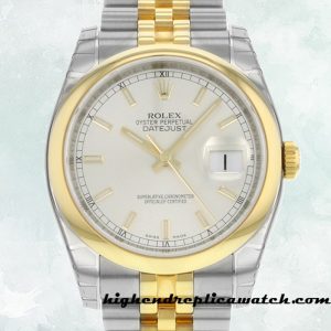 High End Replica Rolex Datejust Rolex Calibre 2836/2813 116203SSJ Men's Silver Dial Two-tone