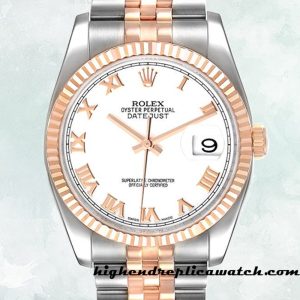High End Replica Rolex Datejust Men's 116231 Rolex Calibre 2836/2813 White Dial 12mm