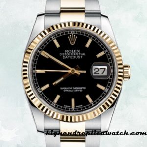 High End Replica Rolex Datejust 116233BKSO Rolex Calibre 2836/2813 Men's 12mm Black Dial