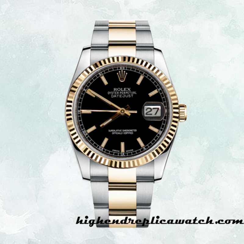 High End Replica Rolex Datejust 116233BKSO Rolex Calibre 2836/2813 Men's 12mm Black Dial - Image 2