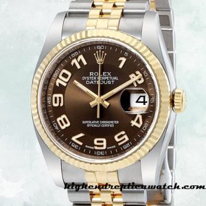 High End Replica Rolex Datejust Rolex Calibre 2836/2813 Men's 116233BRAJ Two-tone Brown Dial