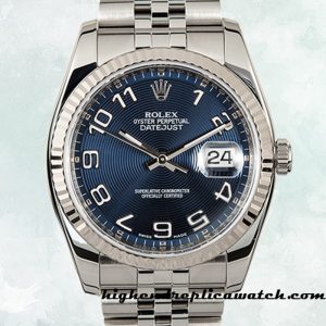 High End Replica Rolex Datejust 116234BLCAJ Rolex Calibre 2836/2813 Men's Blue Concentric Dial