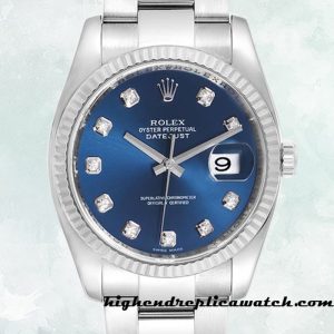High End Replica Rolex Datejust 116234BLDO Men's Rolex Calibre 2836/2813 Silver-tone