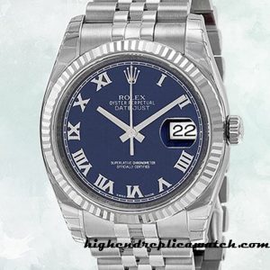 High End Replica Rolex Datejust 116234BLRJ Rolex Calibre 2836/2813 Men's Silver-tone