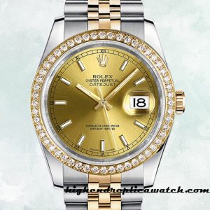 High End Replica Rolex Datejust Rolex Calibre 2836/2813 116243CSJ Men's Champagne Dial