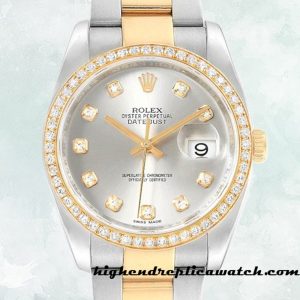 High End Replica Rolex Datejust Men's Rolex Calibre 2836/2813 116243SDO 12mm Silver Dial