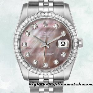 High End Replica Rolex Datejust Rolex Calibre 2836/2813 Men's 116244BKMDJ Mother of Pearl