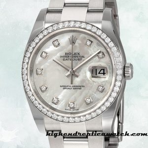 High End Replica Rolex Datejust Men's Rolex Calibre 2836/2813 116244MDO Silver-tone