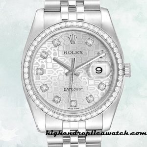 High End Replica Rolex Datejust 116244SJDJ Rolex Calibre 2836/2813 Men's Silver Dial