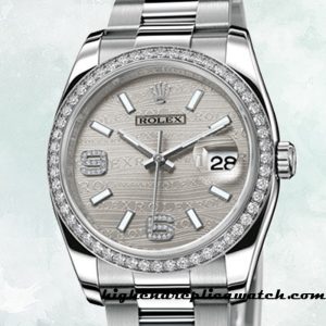 High End Replica Rolex Datejust 116244-72600 Men's Rolex Calibre 2836/2813 Silver Wave Dial