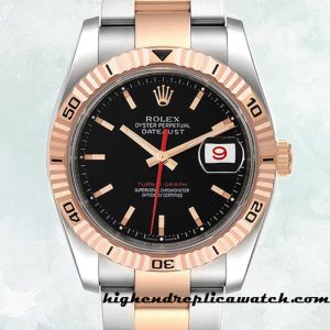 High End Replica Rolex Datejust Turn-o-graph Rolex Calibre 2813 Men's 116261 Black Dial Hands