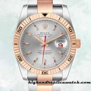 High End Replica Rolex Datejust Turn-o-graph Men's Rolex Calibre 2813 116261 Automatic Silver Dial