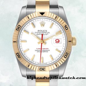 High End Replica Rolex Datejust Turn-o-graph 116263 Rolex Calibre 2813 Men's White Dial