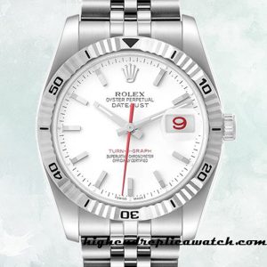 High End Replica Rolex Datejust Turn-o-graph Men's Rolex Calibre 2813 116264 Automatic White Dial