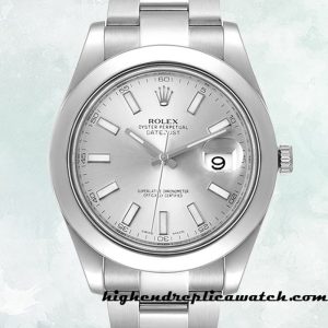 High End Replica Rolex Datejust Rolex Calibre 2836/2813 Men's 116300SSO Automatic Silver Dial