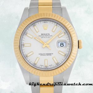 High End Replica Rolex Datejust Men's 116333-72213 Rolex Calibre 2836/2813 White Dial Automatic