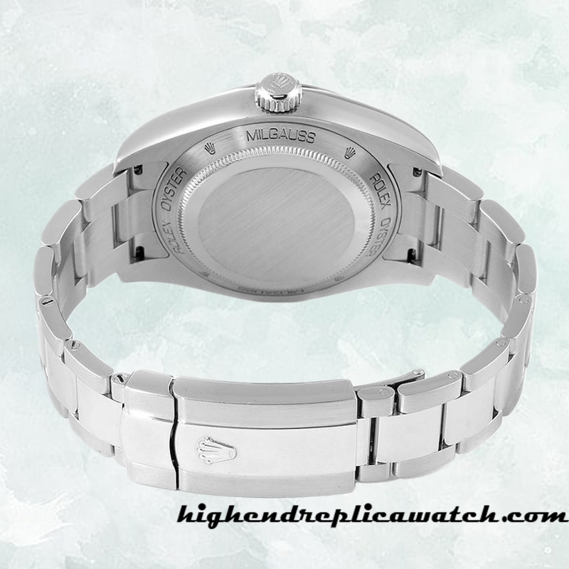 High End Replica Rolex Milgauss Men's m116400gv-0001 Rolex Calibre 2813 Automatic Black Dial - Image 4