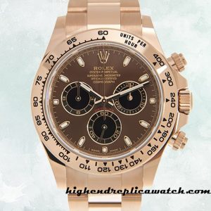 High End Replica Rolex Daytona m116505-0013 Rolex Calibre 4130/7750/Mingzhu Engine Men's Rose Gold-tone Brown Dial