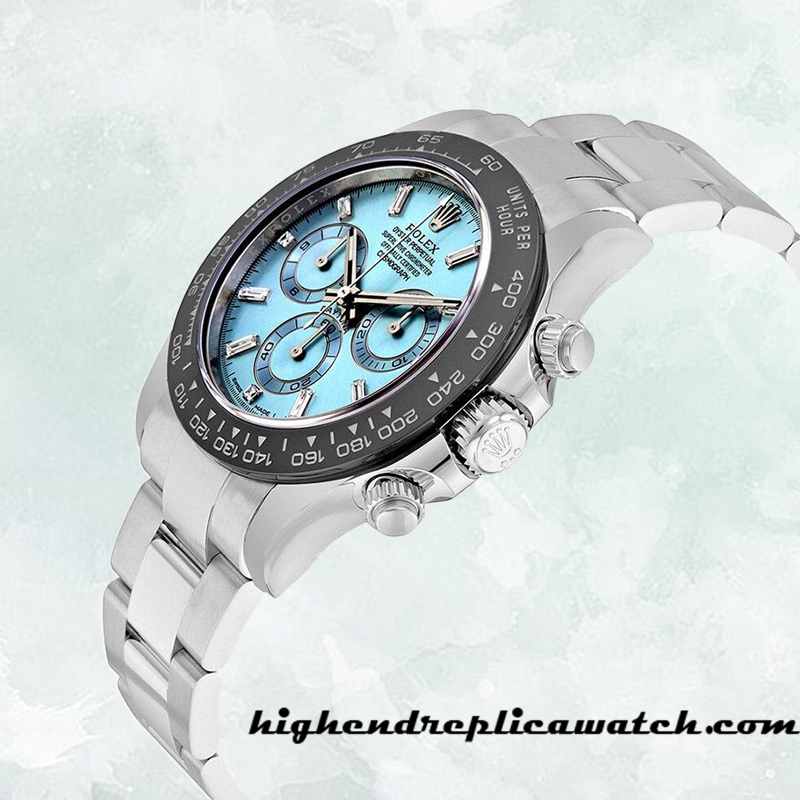 High End Replica Rolex Daytona 116506IBLDO Rolex Calibre 7750/Mingzhu Engine Men's Ice Blue Dial Hands - Image 3
