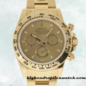 High End Replica Rolex Daytona 116508CSO Rolex Calibre 7750/Mingzhu Engine Men's Gold-tone