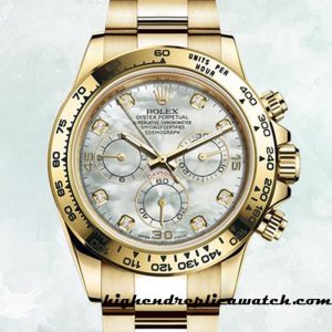 High End Replica Rolex Daytona Men's 116508WMDO Rolex Calibre 7750/Mingzhu Engine Gold-tone