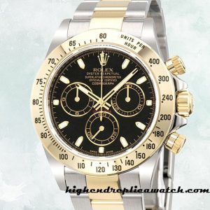 High End Replica Rolex Daytona Rolex Calibre 7750/Mingzhu Engine Men's 116523BKSO Hands and Markers Black Dial