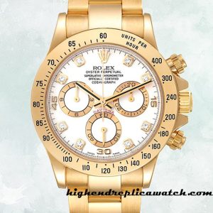 High End Replica Rolex Daytona Men's Rolex Calibre 7750/Mingzhu Engine 116528-0034 White Dial