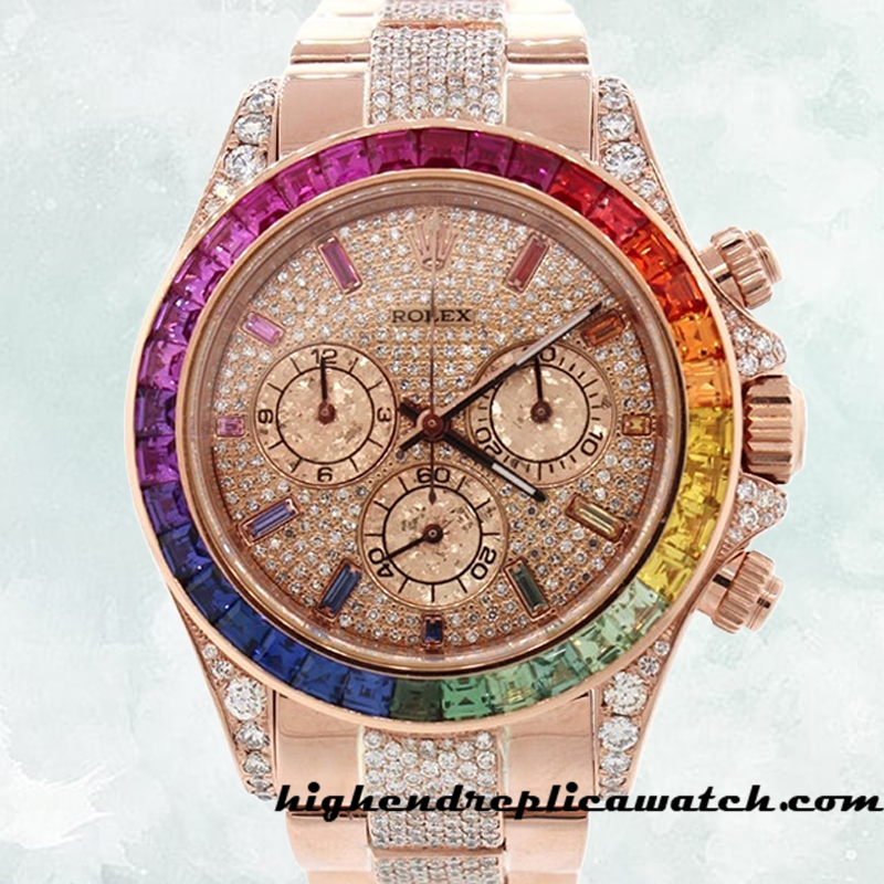 High End Replica Rolex Daytona 116595RBOW-0002 Asian Movement Men's Automatic Hands