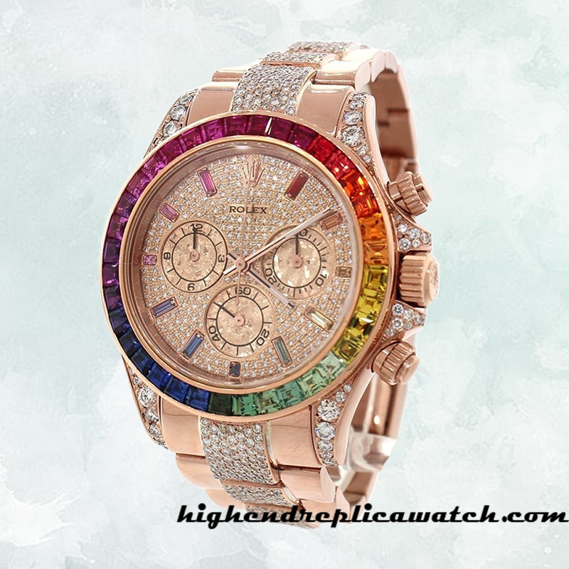 High End Replica Rolex Daytona 116595RBOW-0002 Asian Movement Men's Automatic Hands - Image 3