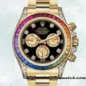 High End Replica Rolex Daytona 116598RBOW Men's Rolex Calibre 7750/Mingzhu Engine Gold-tone
