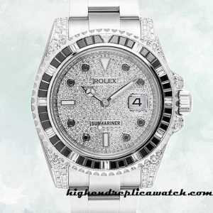 High End Replica Rolex Submariner Men's Rolex Calibre 2813 116659 Diamond Paved Dial