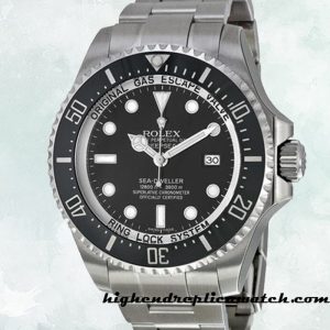 High End Replica Rolex Sea-Dweller Deepsea Rolex Calibre 2836/2813 Men's 116660-98210 Hands and Markers