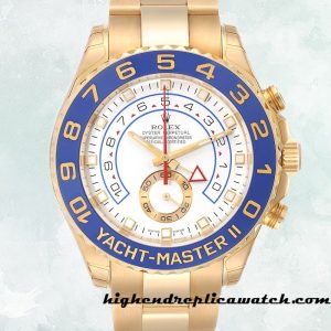 High End Replica Rolex Yacht-master 116688-78218 Men's Rolex Calibre 2836/2813 Gold-tone 15mm