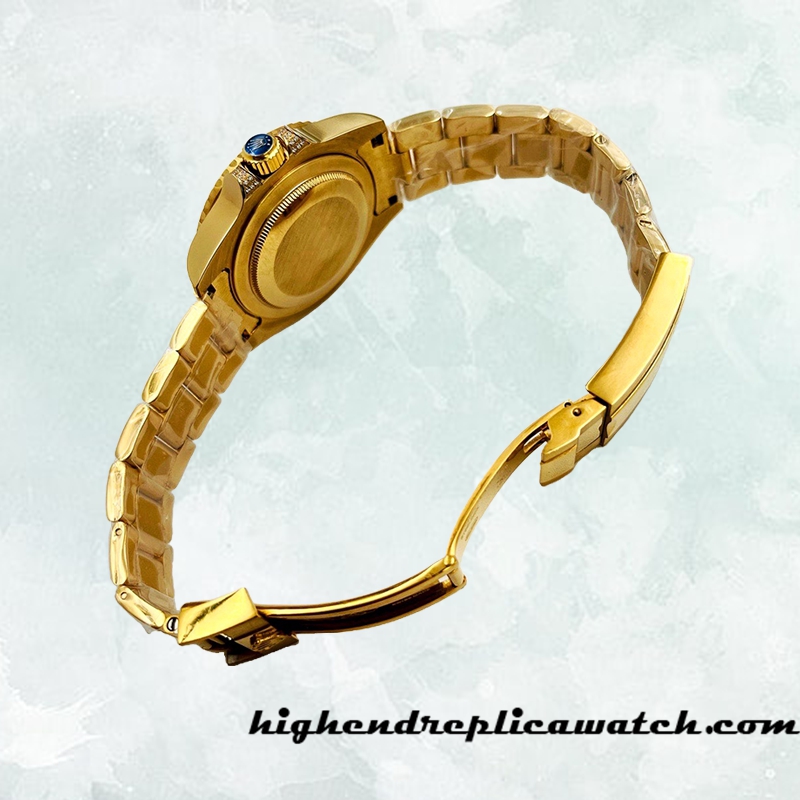 High End Replica Rolex GMT-Master II Men's 116758 Rolex Calibre 2813 Green Dial Gold-tone - Image 4