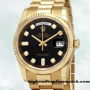High End Replica Rolex Day-Date Rolex Calibre 2836/2813 Men's 118238BKDP Gold-tone