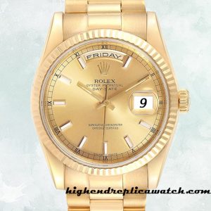 High End Replica Rolex Day-Date 118238CSP Rolex Calibre 2836/2813 Men's Champagne Dial