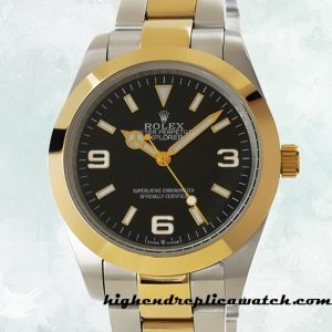High End Replica Rolex Explorer Men's m124273-0001 Rolex Calibre 2836/2813 12mm Two-tone