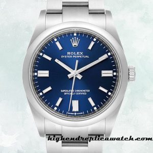 High End Replica Rolex Oyster Perpetual m124300-0003 Rolex Calibre 2836/2813 Unisex Blue Dial