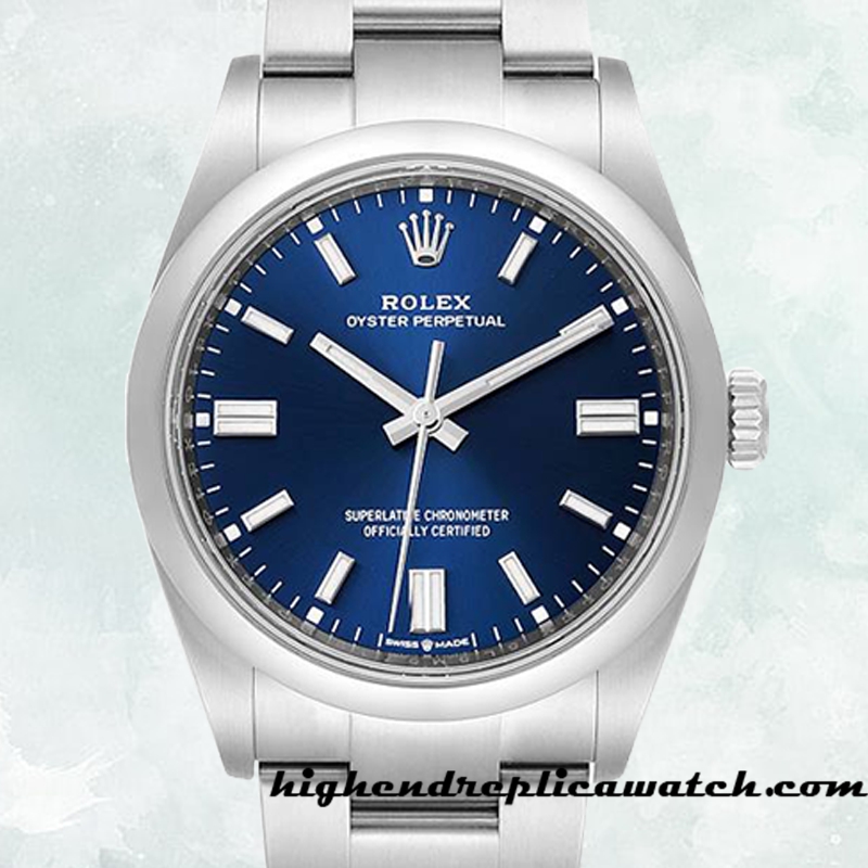 High End Replica Rolex Oyster Perpetual m124300-0003 Rolex Calibre 2836/2813 Unisex Blue Dial