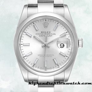 High End Replica Rolex Datejust m126200-0002 Rolex Calibre 2836/2813 Men's Silver Floral Dial Hands and Markers