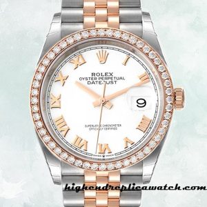 High End Replica Rolex Datejust Rolex Calibre 2836/2813 m126281rbr-0003 Men's White Dial