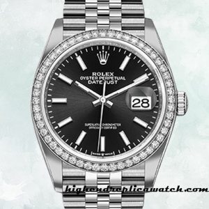 High End Replica Rolex Datejust m126284rbr-0007 Ladies Rolex Calibre 2836/2813 Hands and Markers 12mm