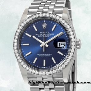 High End Replica Rolex Datejust m126284rbr-0009 Rolex Calibre 2836/2813 Ladies Automatic Silver-tone