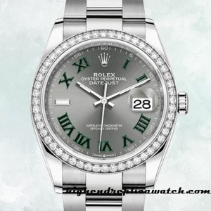 High End Replica Rolex Datejust m126284rbr-0038 Rolex Calibre 2836/2813 Ladies Gray Dial Hands