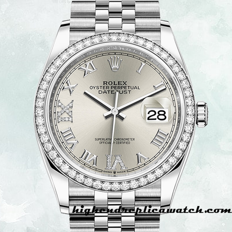 High End Replica Rolex Datejust Ladies m126284rbr-0021 Rolex Calibre 2836/2813 Silver-tone