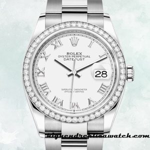 High End Replica Rolex Datejust m126284rbr-0018 Rolex Calibre 2836/2813 Ladies Silver-tone 12mm