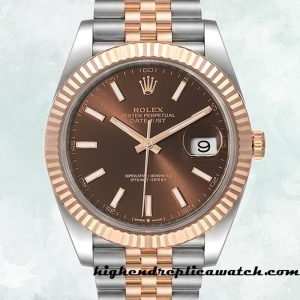 High End Replica Rolex Datejust m126331-0002 Men's Rolex Calibre 2836/2813 Chocolate Dial