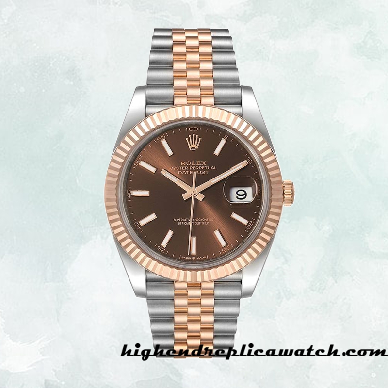 High End Replica Rolex Datejust m126331-0002 Men's Rolex Calibre 2836/2813 Chocolate Dial - Image 2